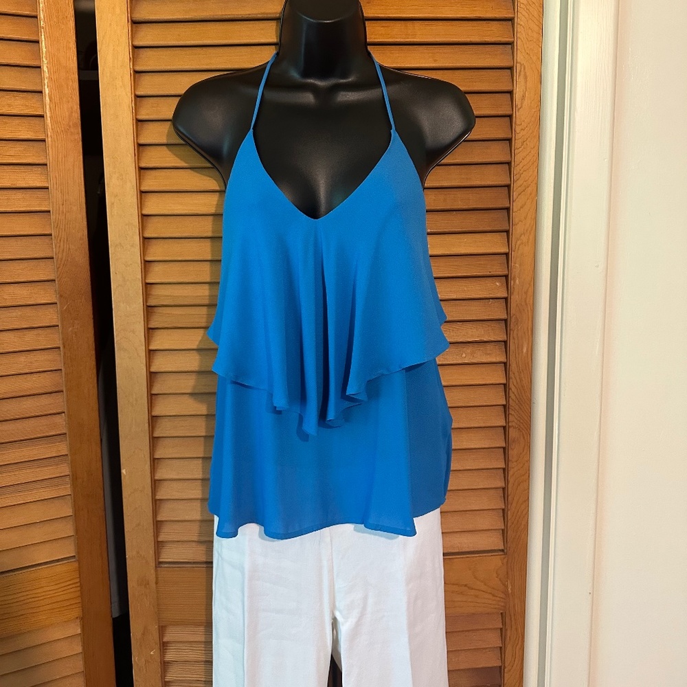 Lush Halter Top Blue Size Small